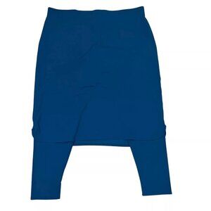 Kamp Kloz women's skirt pants 3x blue stretchy knee length skirt crop pants
